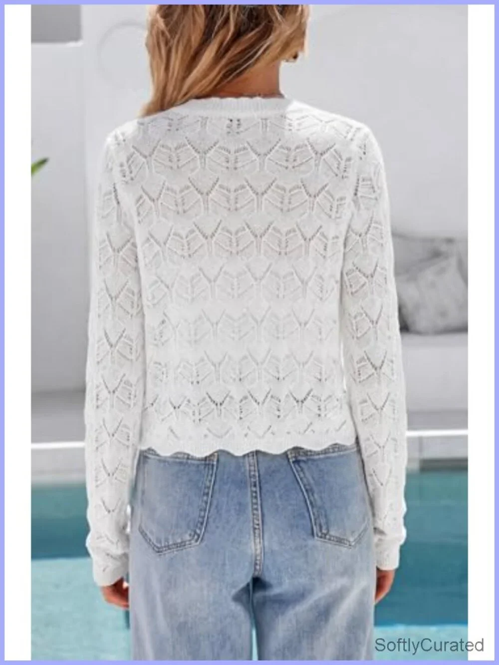 Cropped Linen Blend Cardigan with Tie Front - Lightweight Shrug
